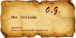 Ohr Zelinda névjegykártya